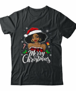 Merry Christmas Black Women African Girl Santa Hat Xmas