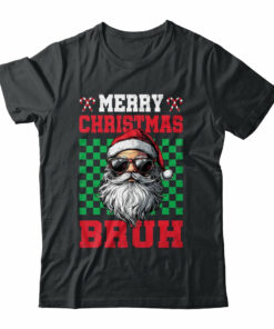 Merry Christmas Bruh Santa Claus Retro Bruh Family Teen Men