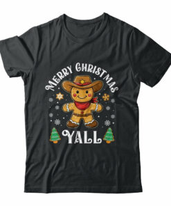 Merry Christmas Yall Gingerbread Cowboy Howdy Western Xmas
