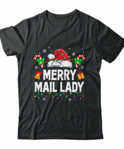 Merry Mail Lady Christmas Santa Postal Worker Mail Carrier