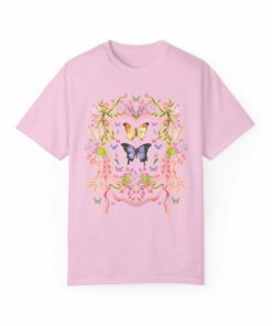 Boho Floral Butterfly Tee