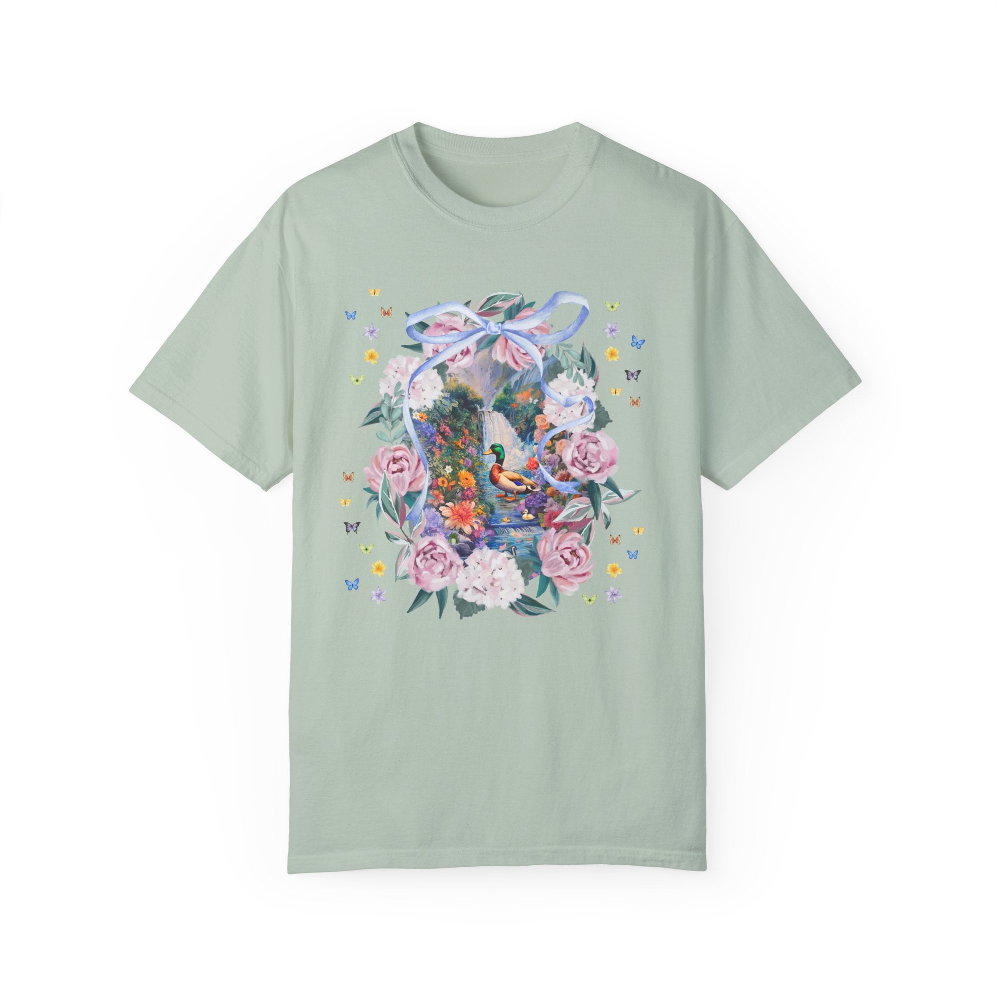 Cottagecore Floral Duck Tee