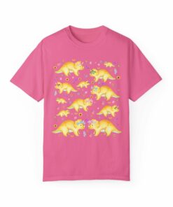Cottagecore Sunflower Triceratops T-Shirt