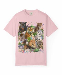 Floral Big Cat Collage