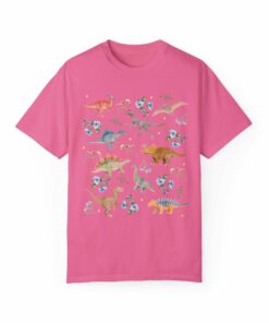 Floral Dinosaur Shirt in Comfort Colors