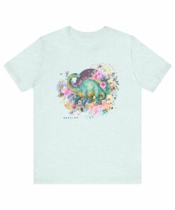 Floral Dinosaur T-Shirt for Brachiosaurus Lover