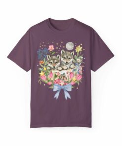 Floral Wolf Pup Tee