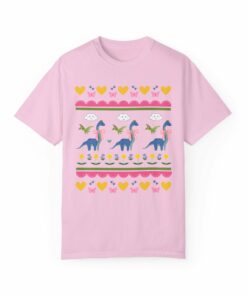 Funny Dinosaur Tee Shirt with Hearts