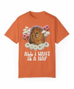 Funny Floral Lion Shirt All I Want Is A Nap
