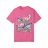 Funny Floral Shark Tee Shirt with Moon