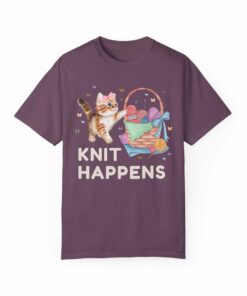 Knit Happens 90s Aesthetic Cat Tee
