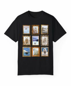 Polar Bear Photographs Framed on a T-Shirt