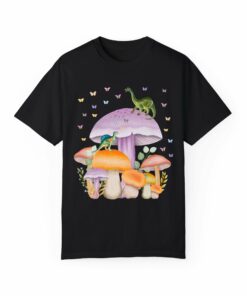 Tee Dinosaurs on Mushrooms