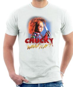 Chucky Wanna Play Crazed Face Men's T-Shirt 2 Chucky Wanna Play Crazed Face Mens T Shirt 3