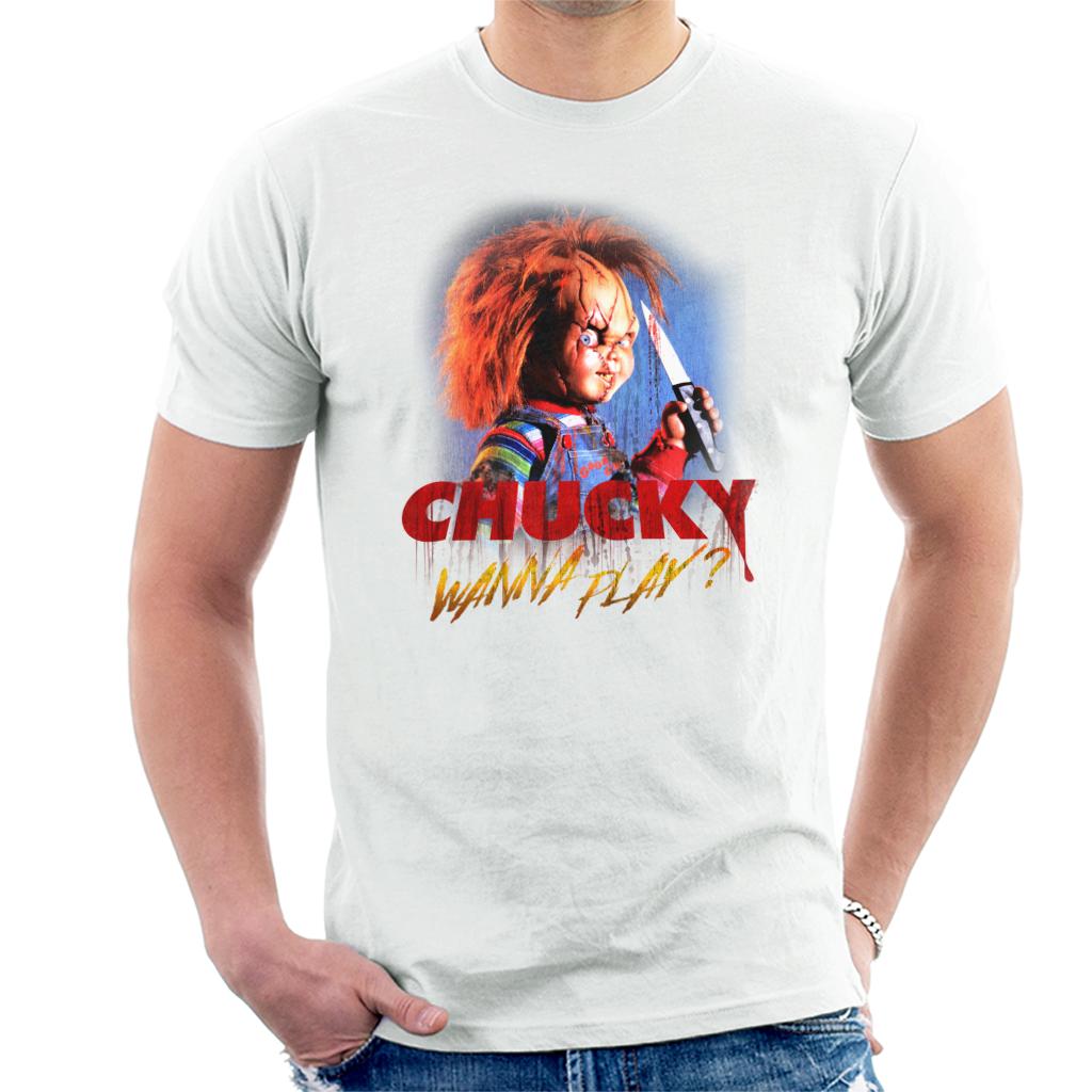 Chucky Wanna Play Crazed Face Men's T-Shirt Chucky Wanna Play Crazed Face Men's T-Shirt