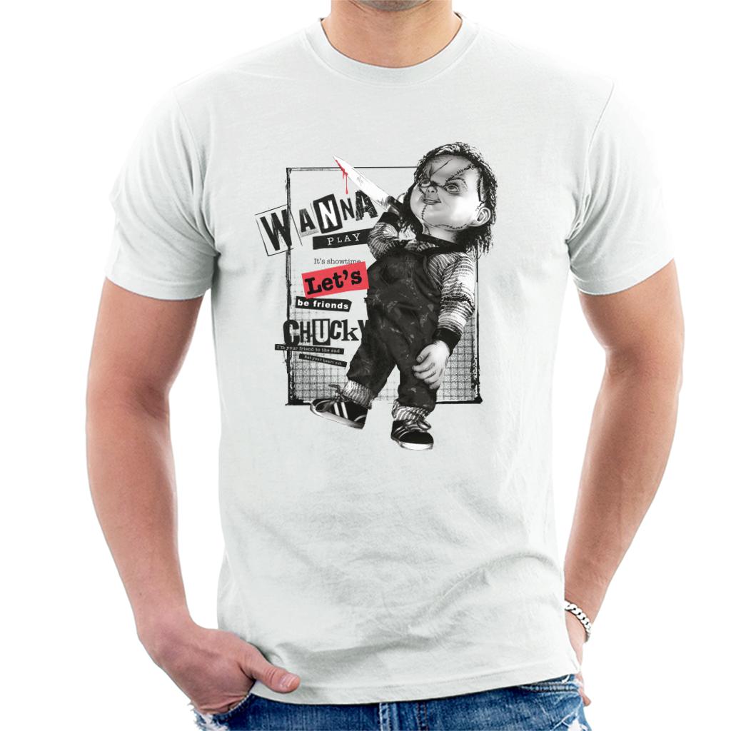 Chucky Wanna Play Its Showtime Lets Be Friends Men's T-Shirt Chucky Wanna Play Its Showtime Lets Be Friends Men's T-Shirt