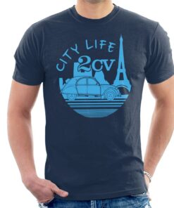 Citroen 2CV City Life Paris Men's T-Shirt 2 Citroen 2CV City Life Paris Mens T Shirt 3