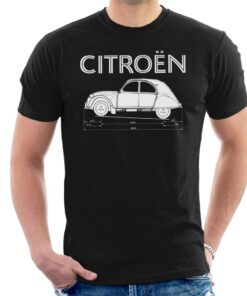 Citroen 2CV Dimensions White Diagram Men’s T-Shirt Citroen 2CV Dimensions White Diagram Men’s T-Shirt