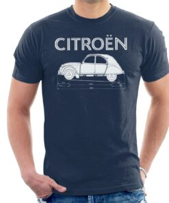 Citroen 2CV Dimensions White Diagram Men's T-Shirt 2 Citroen 2CV Dimensions White Diagram Mens T Shirt 3