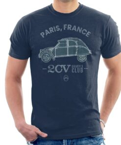 Citroen 2CV Drivers Club Paris France Men's T-Shirt 2 Citroen 2CV Drivers Club Paris France Mens T Shirt 3