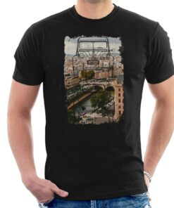 Citroen 2CV Retro Drawing Over Paris Men’s T-Shirt Citroen 2CV Retro Drawing Over Paris Men’s T-Shirt