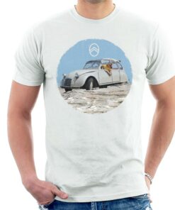 Citroen 2CV Vintage Photo Mens T Shirt 3
