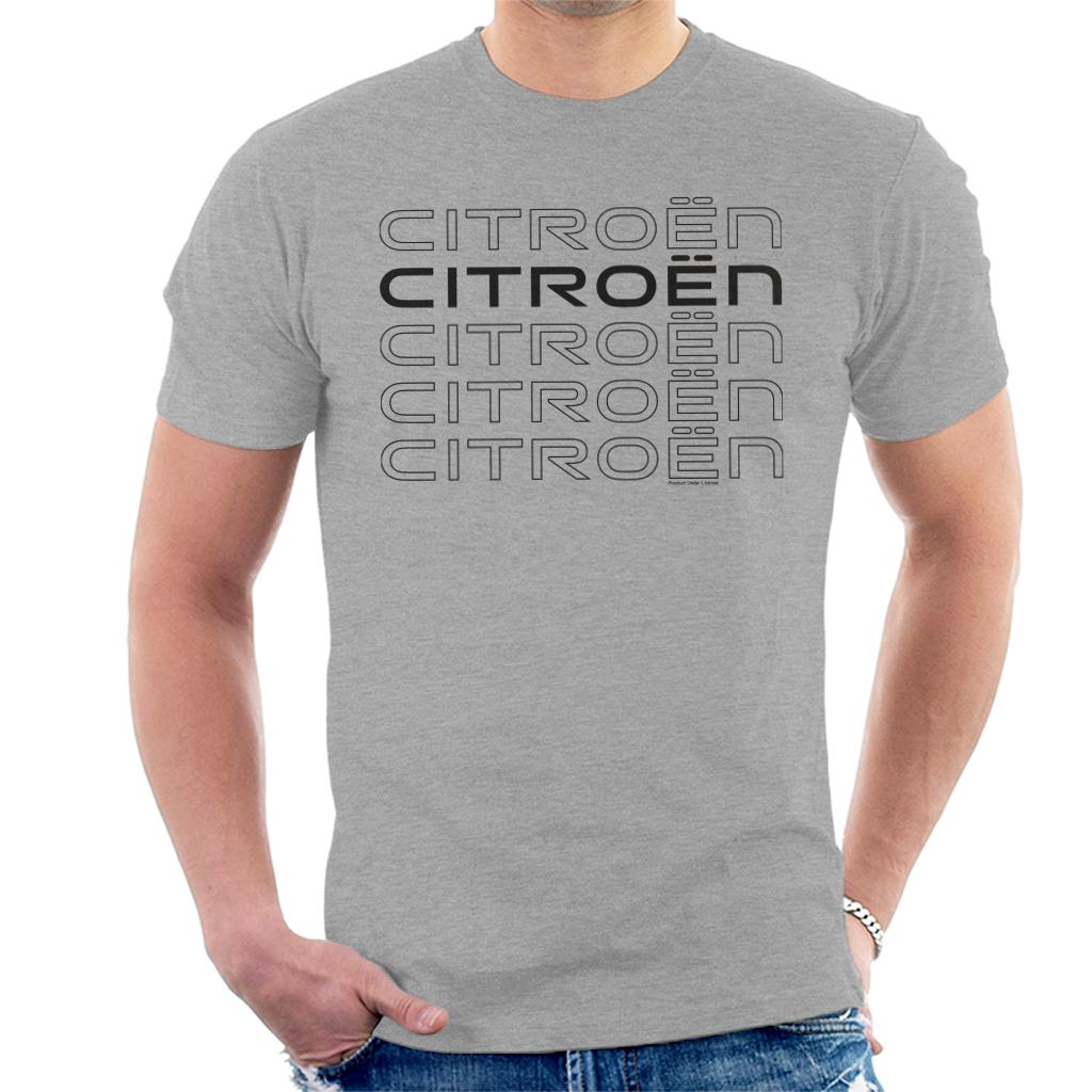 Citroen Black and White Cascade Logo Men's T-Shirt Citroen Black and White Cascade Logo Men's T-Shirt