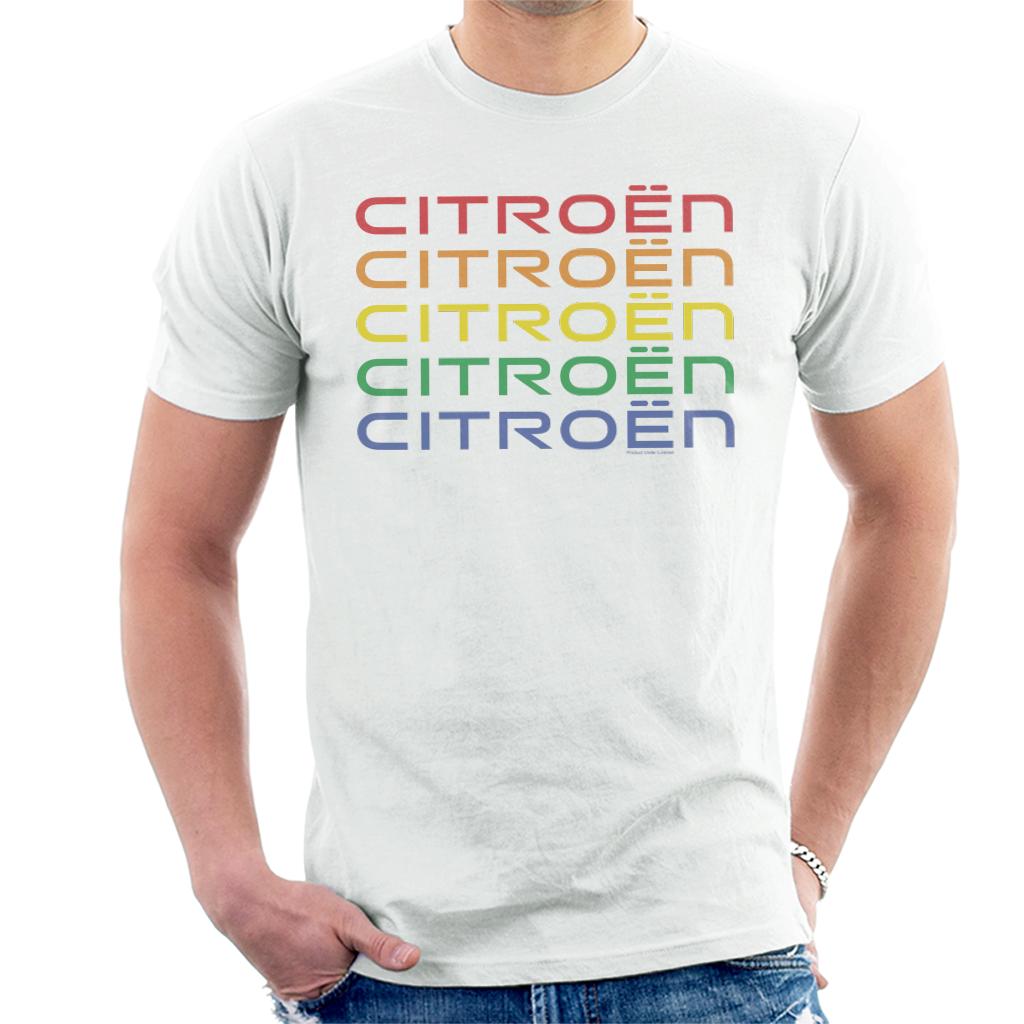 Citroen Rainbow Cascade Logo Men's T-Shirt Citroen Rainbow Cascade Logo Men's T-Shirt