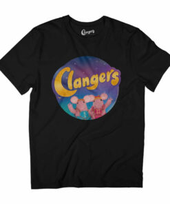 Clangers Waving Circle Logo Retro Men’s T-Shirt