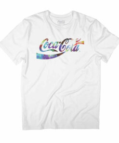 Coca-Cola Colourful Gradient Mist Logo Men’s T-Shirt