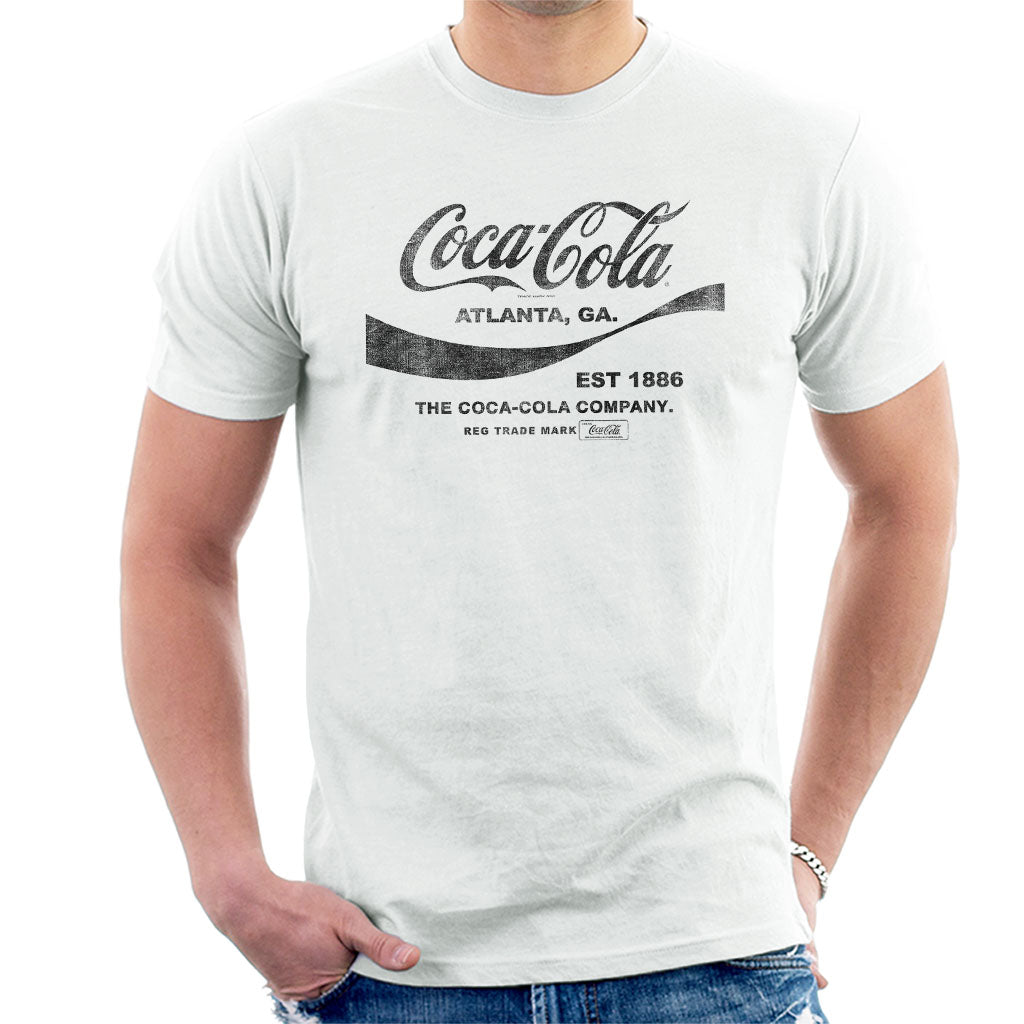 Coca Cola Drink 1886 Black Text Men's T-Shirt Coca Cola Drink 1886 Black Text Men's T-Shirt