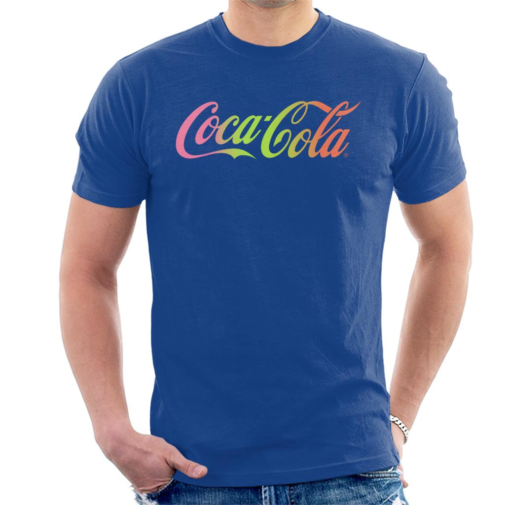 Coca Cola Rainbow Gradient Logo Men's T-Shirt Coca Cola Rainbow Gradient Logo Men's T-Shirt