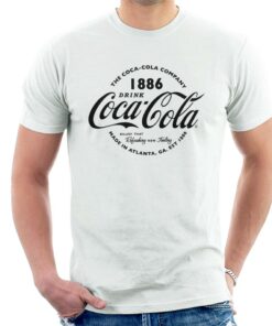 Coca Cola Retro Logo Black Text Men’s T-Shirt