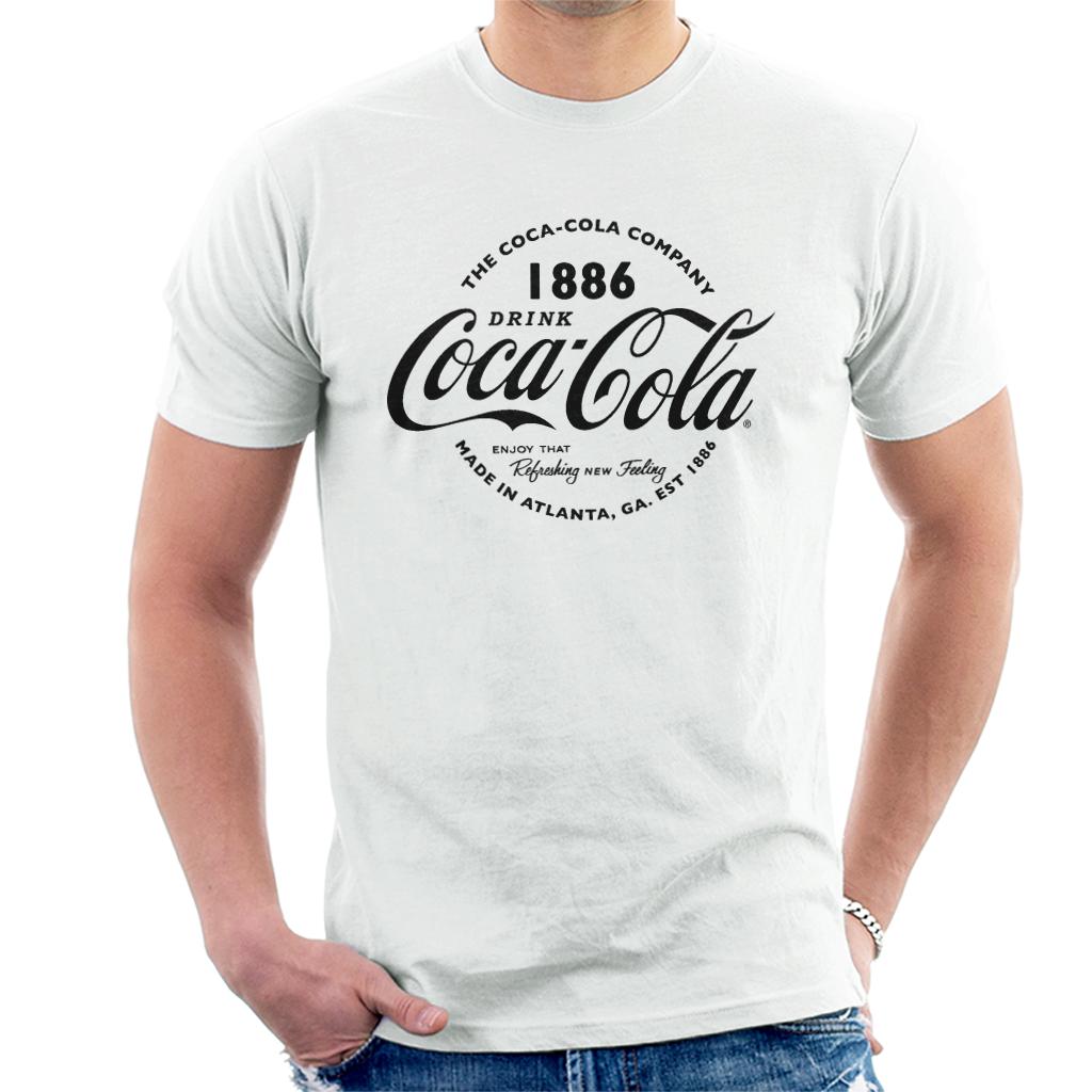 Coca Cola Retro Logo Black Text Men's T-Shirt Coca Cola Retro Logo Black Text Men's T-Shirt
