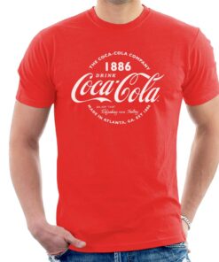 Coca Cola Retro Logo White Text Mens T Shirt 4
