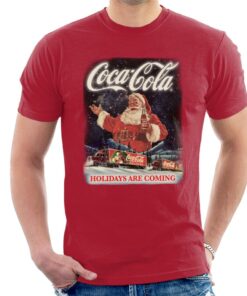 Coca Cola Santa Holidays Are Coming Christmas Men’s T-Shirt