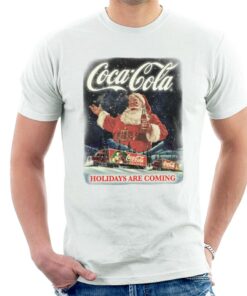 Coca Cola Santa Holidays Are Coming Christmas Men's T-Shirt 3 Coca Cola Santa Holidays Are Coming Christmas Mens T Shirt 4