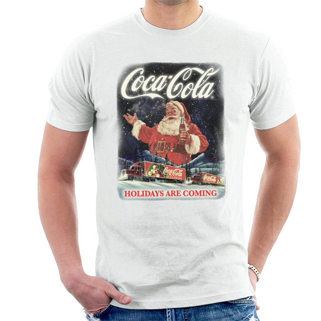 Coca Cola Santa Holidays Are Coming Christmas Men's T-Shirt Coca Cola Santa Holidays Are Coming Christmas Men's T-Shirt