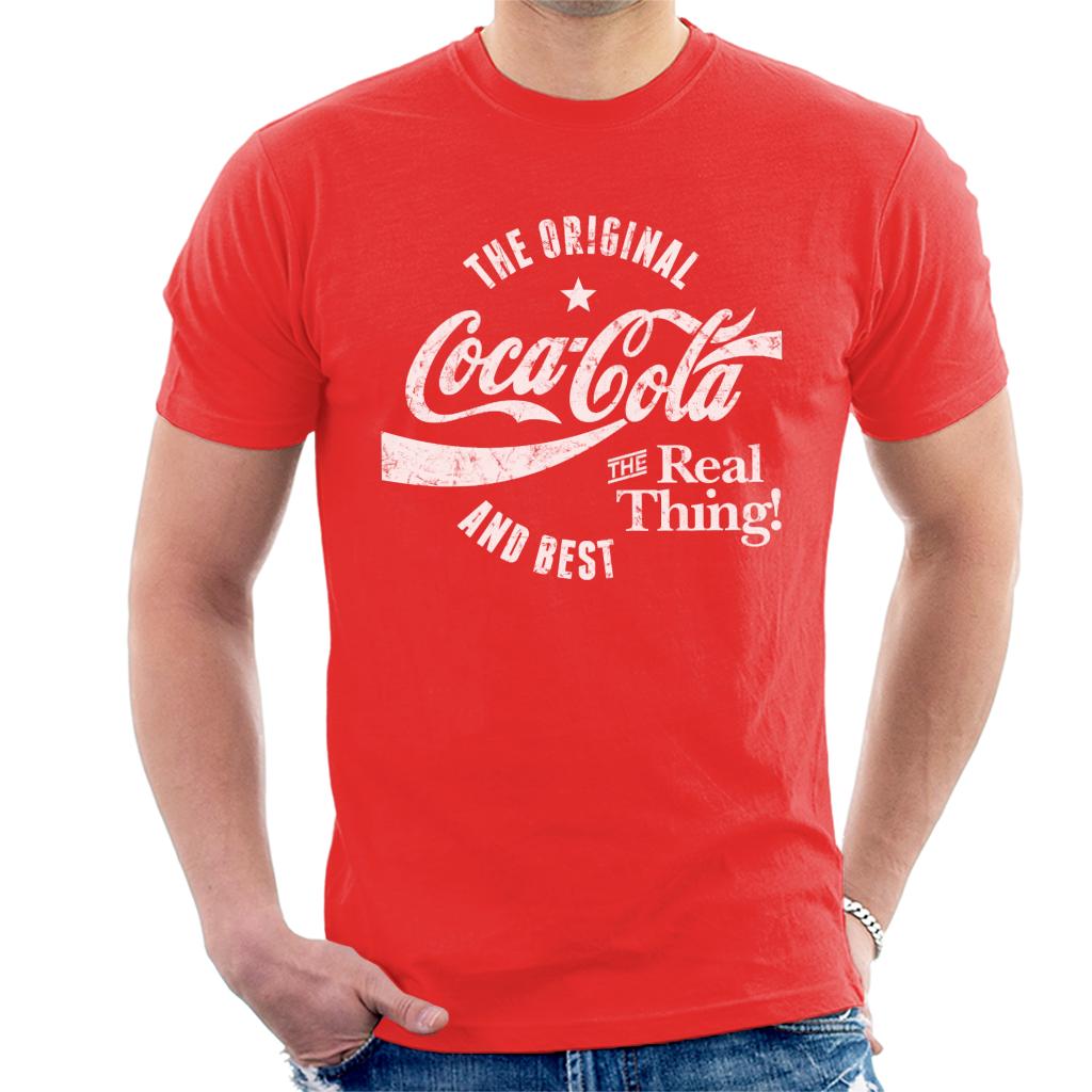 Coca Cola The Original And The Best White Logo Men's T-Shirt Coca Cola The Original And The Best White Logo Men's T-Shirt