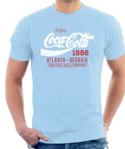 Coca Cola White Classic Logo Mens T Shirt 4