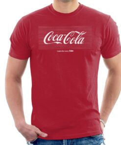 Coca Cola White Stripes Logo Men’s T-Shirt