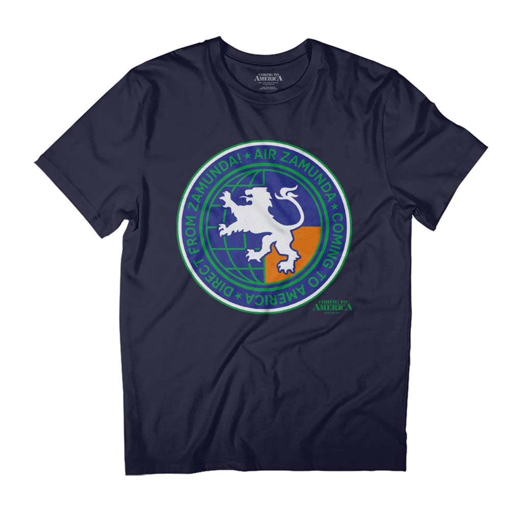 Coming To America Air Zamunda Lion Globe Logo Men's T-Shirt Coming To America Air Zamunda Lion Globe Logo Men's T-Shirt