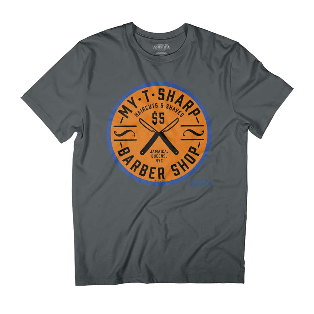 Coming To America My T Sharp Barber Shop Logo Men's T-Shirt Coming To America My T Sharp Barber Shop Logo Men's T-Shirt