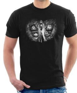 Corpse Bride Character Heads In Butterfly Wings Men’s T-Shirt