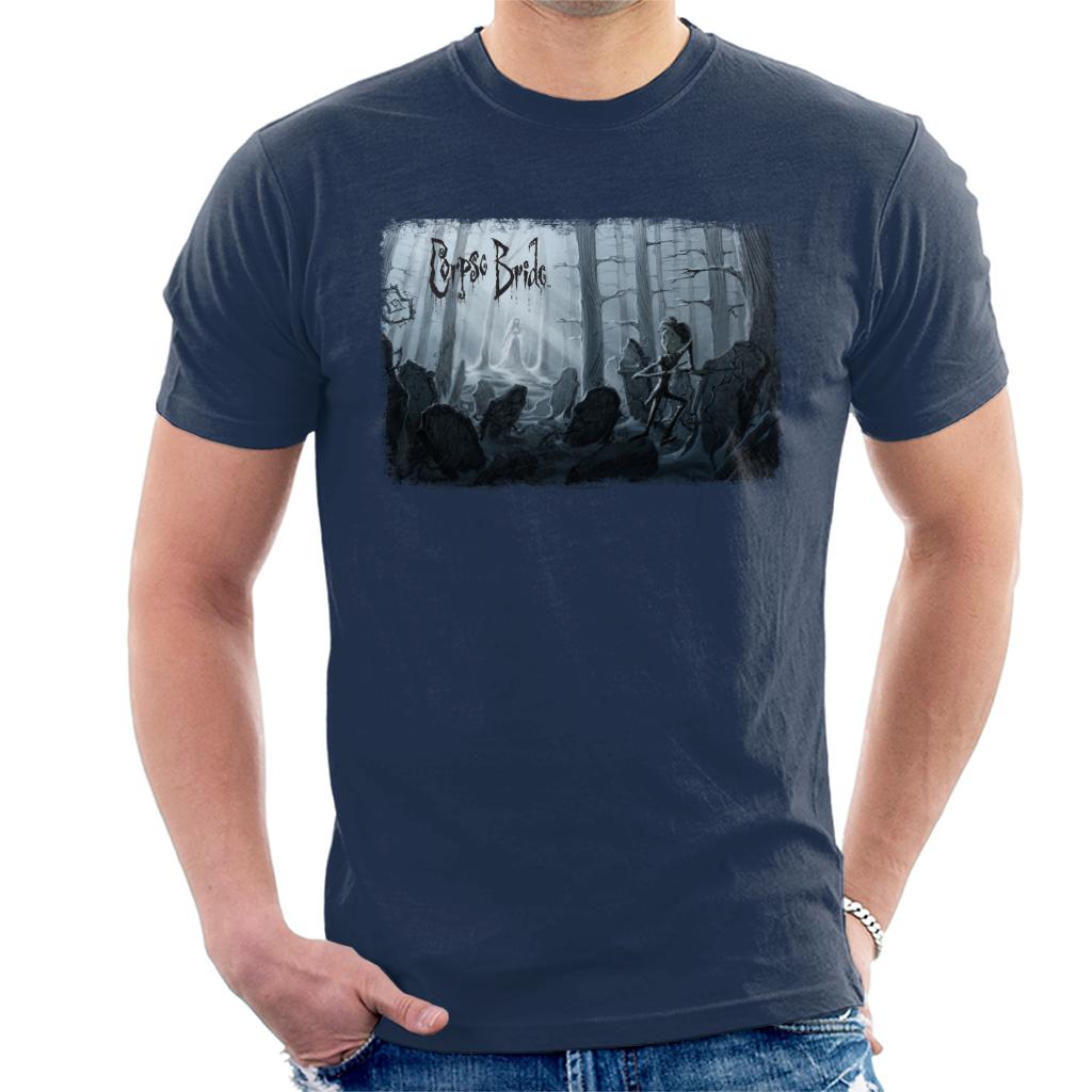 Corpse Bride Victor Van Dort Running From Emily Men's T-Shirt Corpse Bride Victor Van Dort Running From Emily Men's T-Shirt