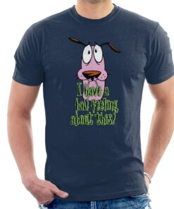 Courage The Cowardly Dog Halloween Bad Feeling Men’s T-Shirt Courage The Cowardly Dog Halloween Bad Feeling Men’s T-Shirt