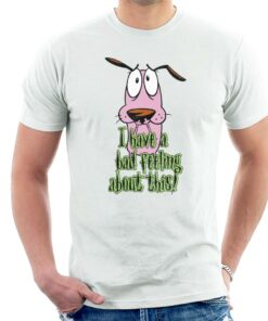 Courage The Cowardly Dog Halloween Bad Feeling Men’s T-Shirt