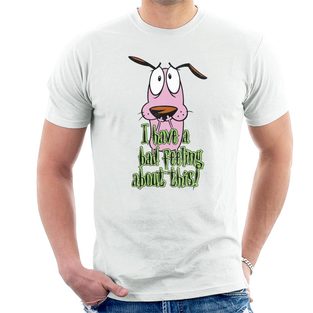 Courage The Cowardly Dog Halloween Bad Feeling Men's T-Shirt Courage The Cowardly Dog Halloween Bad Feeling Men's T-Shirt
