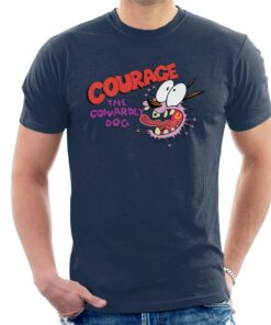 Courage The Cowardly Dog Halloween Scared Men's T-Shirt 2 Courage The Cowardly Dog Halloween Scared Mens T Shirt 3