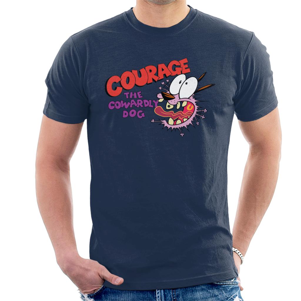 Courage The Cowardly Dog Halloween Scared Men's T-Shirt Courage The Cowardly Dog Halloween Scared Men's T-Shirt